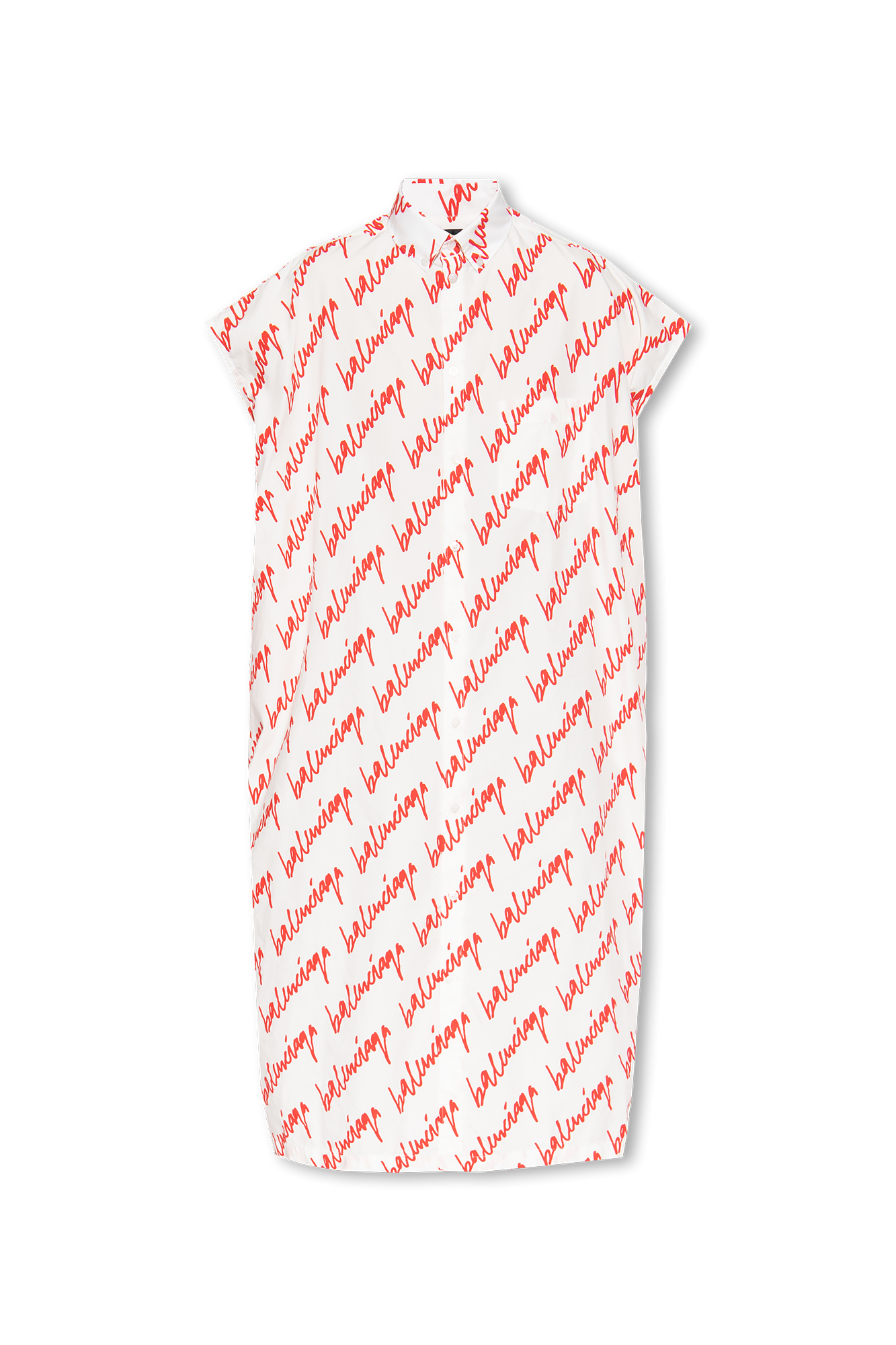 ワンピース BALENCIAGA DRESS (746152TNV43 1000) Balenciaga Crewneck Chain Dress in Pearl Grey | FWRD